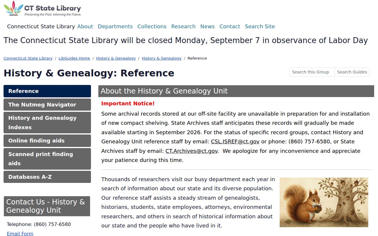 Southington city directory research at the Connecticut State Library