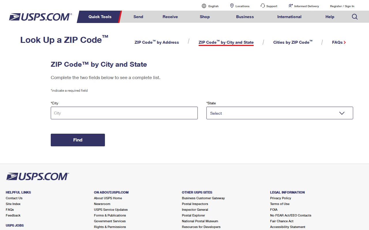 Southington ZIP code directory using the USPS address and city lookup